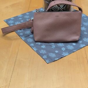 Colab Blush Pink Pebbled Vegan Leather Belt Bag/Wristlet